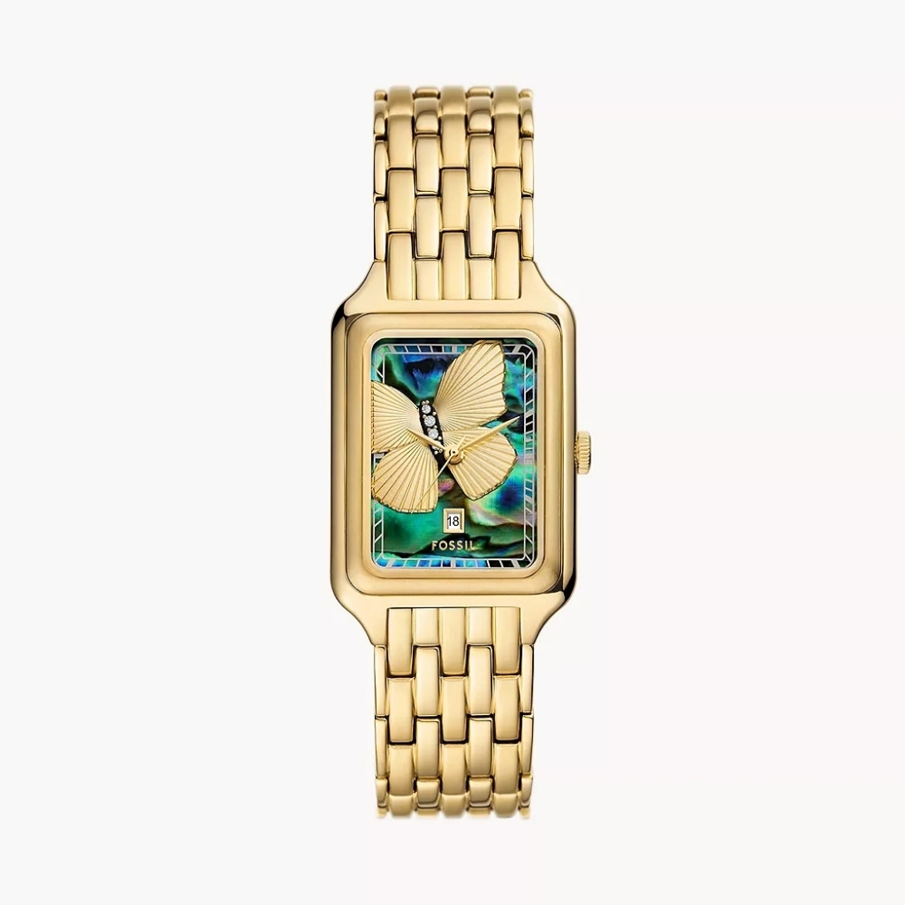 FossilWomen's Raquel Three-Hand Date Stainless Steel Watch, 26mm
